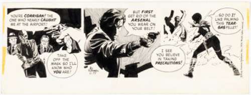 Williamson, Al | Al Williamson Secret Agent Corrigan Daily Comic Strip Original Art dated 6-19-74 (King Features Syndicate, 1974). ... | Heritage