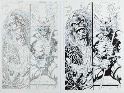 West, Kevin - Kevin West and Jason Gorder Iron Maiden: Legacy of the Beast #3 Story Page 24 Original Art (Heavy Metal, 2017).... (Total: 2 Original Art)