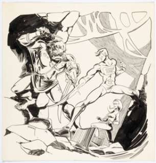 Staton, Joe | Joe Staton "E-Man Meets The Son of Conan" Illustration Original Art (Charlton, c. 1973).... | Heritage