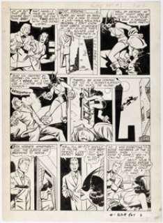 Kubert, Joe | Joe Kubert Black Cat #1 Story Page 2 Original Art (Harvey, 1946). ... | Heritage