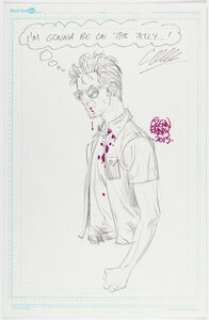 Fabry, Glenn - Glenn Fabry - Cassidy from Preacher Sketch Original Art signed by Garth Ennis (2015)....