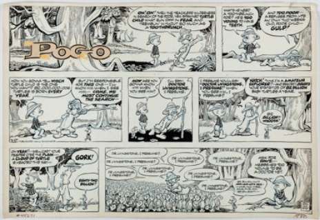 Kelly, Walt | Walt Kelly Pogo Sunday Comic Strip Original Art dated 5-17-70 (Hall Syndicate, 1970). ... | Heritage