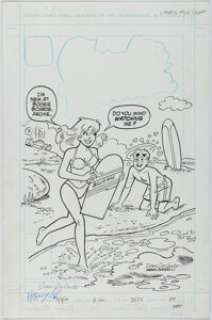 DeCarlo, Dan - Dan DeCarlo and Henry Scarpelli Cheryl Blossom #34 Cover Original Art (Archie, 2000)....