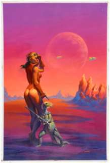 Chiodo, Joe | Joe Chiodo Alien Worlds #1 Cover Painting Original Art (Pacific, 1982).... | Heritage