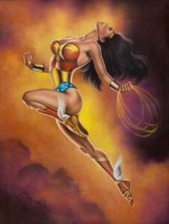 Twigg, Terry - Terry Twigg - Wonder Woman Painting Original Art (1995)....