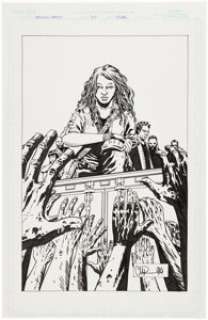 Charlie Adlard - The Walking Dead #127 Cover Original Art (Image, 2014). ...