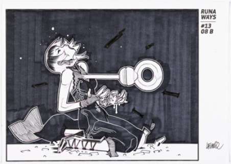 David Lafuente - Runaways #13 Story Page 8 Panel 6 Illustration Original Art (Marvel, 2018)....