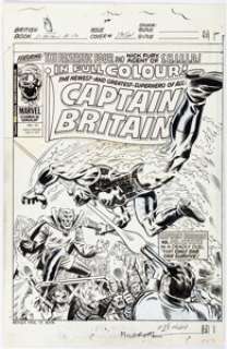 Al Milgrom - Captain Britain #13 Cover Original Art (Marvel UK, 1977).