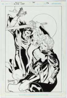 Di Amorim and Rob Lean Brian Pulido‘s Medieval Lady Death #4 Cover Original Art (Avatar Press, 2005).