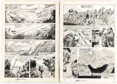 Ed Hannigan and Jim Mooney Planet of the Apes #5 Story Pages 1 and 2 Original Art (Marvel, 1975). (Total: 2 Original Art) | Heritage