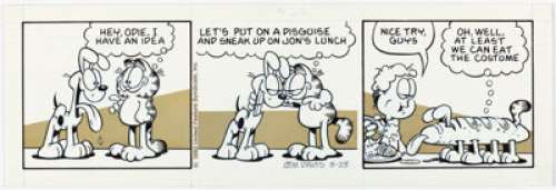 Jim Davis Garfield Daily Comic Strip Original Art dated 5-25-92 (United Feature Syndicate, 1992). | Heritage