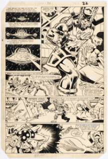 Mark Gruenwald, Greg LaRocque, and others What If? #32 Story Page 17 Galactus Original Art (Marvel, 1982).