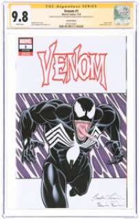 Brendon and Brian Fraim Venom #1 Sketch Edition - Signature Series Original Art (Marvel, 2018) CGC NM/MT 9.8 White pages.