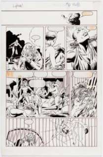 David Lapham and Gonzalo Mayo Harbinger #12 Story Page 16 Original Art (Valiant, 1992).