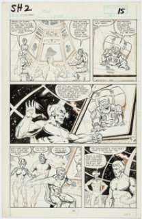 Mike Witherby and Fred Fredericks Silverhawks #2 Story Page 11 Original Art (Marvel, 1987).
