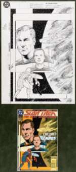 Jason Palmer and Jerome Moore Star Trek: The Next Generation #59 Cover Original Art (DC, 1994).