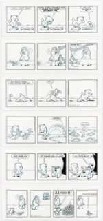 Jim Davis and Brett Koth U.S. Acres Consecutive Daily Comic Strip Original Art Group of 6 (United Features Syndicate, 1986). (Total: 6 Original Art) | Heritage