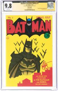Ken Haeser Batman: Facsimile Edition #1 Sketch Edition - JSA Authentic Autograph Original Art (DC, 2023) CGC NM/MT 9.8 White pages. (Total: 2 Original Art)