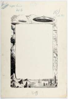 Alex Schomburg Wonder Story Annual 1953 "Flying Saucers" Illustration Original Art (Best Books, 1953). | Heritage