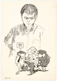 Vaughn Bodé - Self Portrait and Friends Illustration Original Art (1966). | Heritage