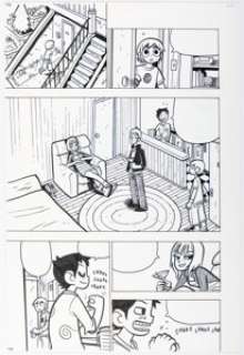 Bryan Lee O‘Malley Scott Pilgrim #4 - Scott Pilgrim Gets It Together Story Page 70 Original Art (Oni Press, 2007).