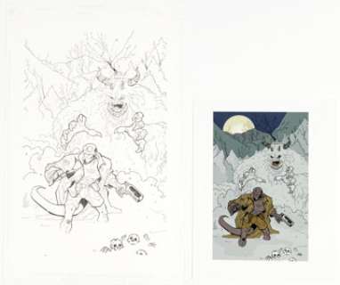 Craig Rousseau - Hellboy Specialty Illustration Original Art (undated). (Total: 2 Items)