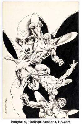 Rudy Nebres The Fly #2 Back Cover Original Art (Archie/Red Circle, 1983). | Heritage