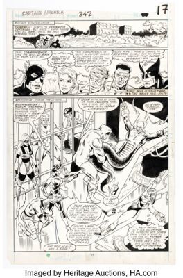 Kieron Dwyer and Al Milgrom Captain America #342 Story Page 13 Original Art (Marvel, 1988). | Heritage