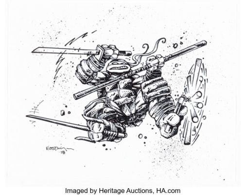 Kevin Eastman - Teenage Mutant Ninja Turtle Illustration Original Art (2018). | Heritage