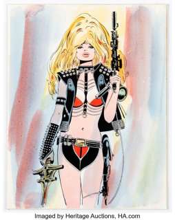 Frank Thorne - Sci-Fi Pin-Up Hand-Colored Print (undated). | Heritage