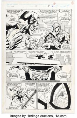 Alex Saviuk and Keith Williams Web of Spider-Man #58 Puma Story Page 4 Original Art (Marvel, 1989). | Heritage