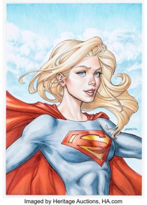 David Yardin - Supergirl Illustration Original Art (undated).