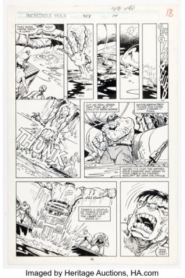 Jeff Purves and Marie Severin The Incredible Hulk #358 Story Page 14 Original Art (Marvel, 1989). | Heritage