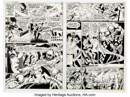 Dick Dillin and Frank McLaughlin Justice League of America #176 Story Pages 9-10 Original Art (DC 1980). (Total: 2 Original Art) | Heritage