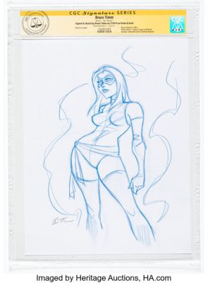 Bruce Timm - Ms. Marvel Sketches Original Art - CGC Signature Series (2019). | Heritage