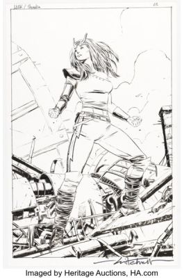 Mitch Breitweiser Hulk: Raging Thunder #1 Lyra First Appearance Splash Page 23 Original Art (Marvel, 2008). | Heritage