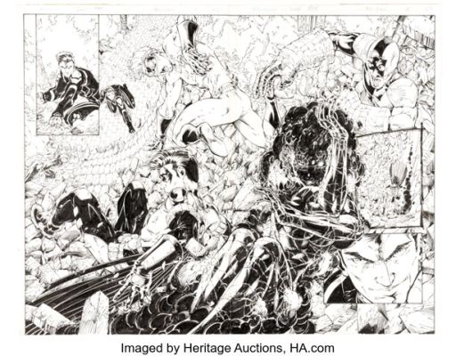 Brett Booth and Norm Rapmund Teen Titans #5 Double Page Spread 2-3 Original Art (DC, 2012). (Total: 2 Original Art) | Heritage