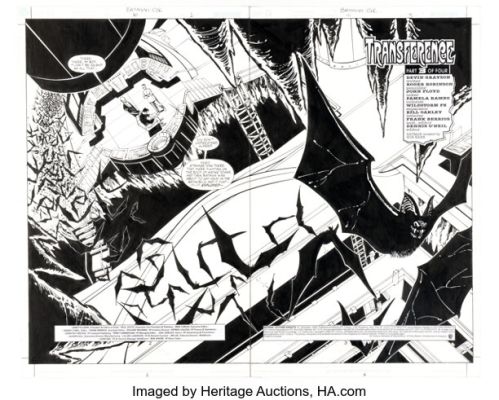 Roger Robinson and John Floyd Batman: Gotham Knights #10 Double Splash Pages 2-3 Original Art (DC, 2000). (Total: 2 Original Art)