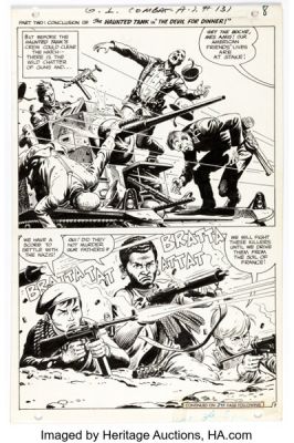 Russ Heath G.I. Combat #131 Story Page 7 Original Art (DC, 1968).