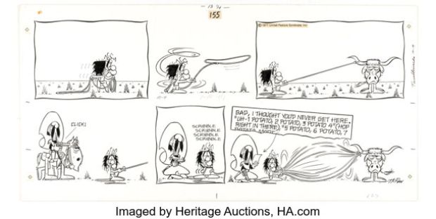 Tom Ryan Tumbleweeds Sunday Comic Strip Original Art dated 10-9-77 (United Feature Syndicate, 1977).