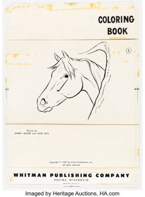 Sparky Moore and Louis Liets Fury Coloring Book Illustrations Original Art Group of 64 (Whitman, 1957). (Total: 64 Original Art) | Heritage