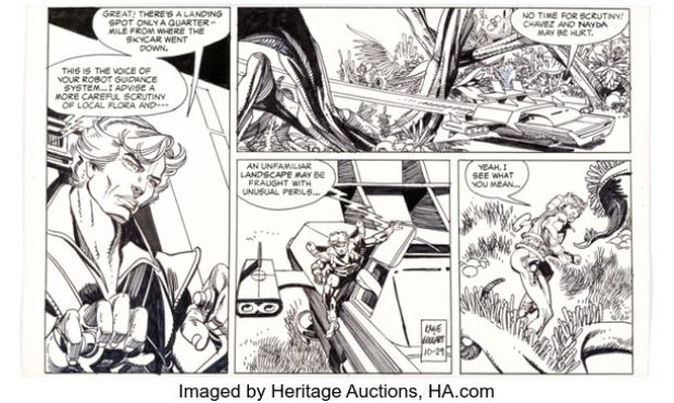 Gil Kane Star Hawks Daily Comic Strip Original Art dated 10-29-77 (NEA, Inc., 1977)