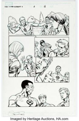 Staz Johnson and Scott Koblish New X-Men #4 Story Page 13 Original Art (Marvel, 2004).