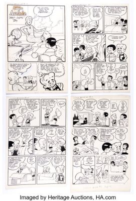 Bob Bolling Little Archie Giant Comics #9 "Map Saps" Partial Story Original Art Group of 7 (Archie, 1958). (Total: 7 Original Art) | Heritage