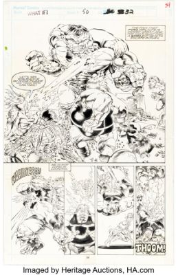 Armando Gil What If...? #50 Hulk vs. Wolverine Story Page 32 Original Art (Marvel, 1993). | Heritage