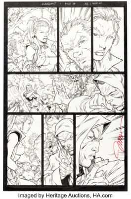 Jim Lee and Dan Norton EverQuest: The Ruins of Kunark Story Page 34 Original Art (DC, 2002).