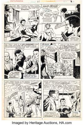 Don Perlin and Jim Mooney The Defenders #85 Hellcat and Black Panther Story Page 4 Original Art (Marvel, 1980).