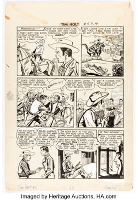 Frank Bolle Tim Holt #5 "The Winter War!" Story Page 10 Original Art (Magazine Enterprises, 1949). | Heritage