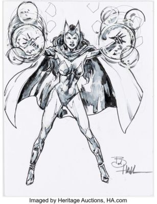 John Romita Jr., Bob Hall, and others - Daredevil, Scarlet Witch, and others Sketches Original Art Group of 4 (c. 2000s-10s). (Total: 4 Original Art) | Heritage