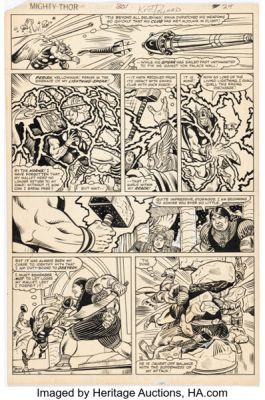 Keith Pollard and Chic Stone Thor #301 Story Page 17 Original Art (Marvel, 1980). | Heritage